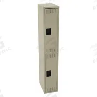 TENNSCO Wardrobe Locker: 12 in x 18 in x 72 in, Louvered, 2 Tiers, 1 Units Wide, Padlock Hasp, Tan (MPN DTS-121836-ASD). Key specifications — Brand: TENNSCO; Locker Color: Tan; Door Type: Louvered; Locker Material: Steel; Assembled: Assembled; Number Plate Included: Yes.
