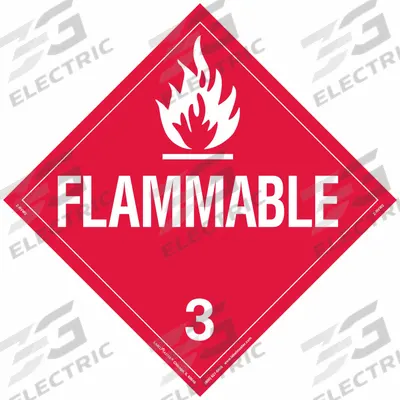 LABELMASTER Flammable Liquid Placard: Flammable, 10 3/4 in x 10 3/4 in, 10 3/4 in Label Ht - Class 3: Flammable Liquids