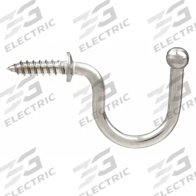 SUGATSUNE Hook: Screw-In, 6 1/2 lb Wt Capacity, 1 Points per Hook, Silver - Screw-In Utility Hooks