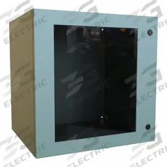 HAMMOND Electrical Enclosure: Steel, 24 in x 24 in x 20 in, NEMA 12/3R/4, Solid with Window Cover (MPN EN4SD242420WGY). Key specifications — Closure Method: 1/4-Turn Latch; Brand: HAMMOND; Knockouts: Not Included.