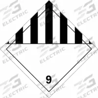 BRADY DOT Container Placard: 9, 10 3/4 in x 10 3/4 in, 10 3/4 in Label Ht, 10 3/4 in Label Wd (MPN 63421). Key specifications — Brand: BRADY; Message: 9.