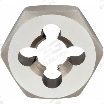 IRWIN Hex Threading Die: 3/8"-24 UNF, 1 in Hex Wd, Self-Aligning, Carbon Steel (MPN 6536) - Self-Aligning Hex Rethreading Dies