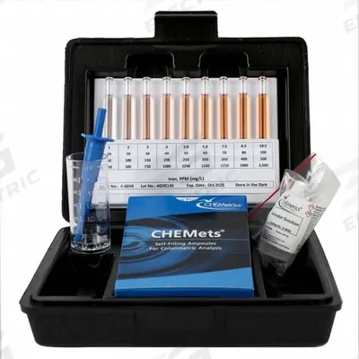 CHEMETRICS Water Quality Test Kit: Iron, 250 to 2,500 ppm, 250 ppm - Water Quality Test Kits