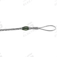 HUBBELL WIRING DEVICE-KELLEMS Pulling Grip: 0.25 in to 0.49 in, 6,800 lb Breaking Strength, Flex Eye (MPN 03302044). Key specifications — Cable Dia. Range: 0.25 in to 0.49 in; Material: Galvanized Steel; Color Code: Dark Green; Eye Style: Flexible; Brand: HUBBELL WIRING DEVICE-KELLEMS.