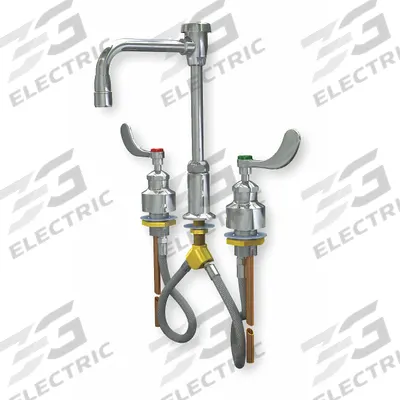 WATERSAVER FAUCET COMPANY Laboratory Faucet: Faucet, Widespread, 2 Handles, Wristblade - Widespread Laboratory Faucets