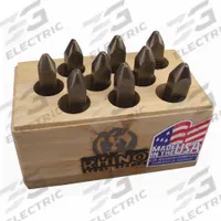 C.H. HANSON Hand Stamp Kit: 0 thru 9 (6 doubles as 9), 3/8 in Character Ht, 3 1/2 in Shank Lg, Steel (MPN 21880). Key specifications — Material: Steel; Brand: C.H. HANSON; Characters Included: 0 thru 9 (6 doubles as 9).