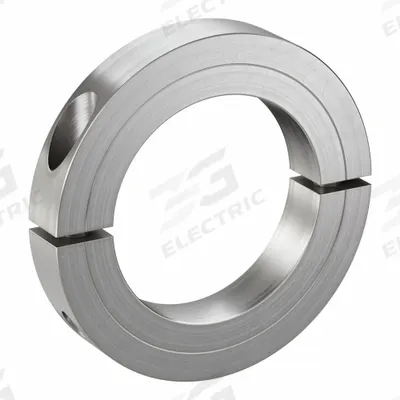 CLIMAX METAL PRODUCTS Shaft Collar: 2-Piece, Inch, Round, Clamp-On, 2 15/16 in Bore Dia - Stainless Steel Recessed-Screw Shaft Collars
