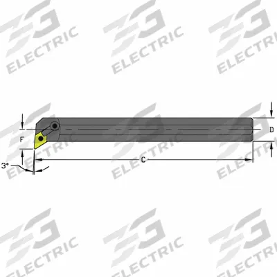 ULTRA-DEX USA Indexable Boring Bar: S16S MDUNR3 (MPN 957-000-393) - Indexable Boring Bars