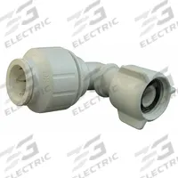 JOHN GUEST Push-Fit Elbow Fitting: 1/2 in OD x 7/8 in Pipe Size, Push-to-Connect x UNS, Plastic (MPN PEIBTC20C75). Key specifications — Brand: JOHN GUEST.