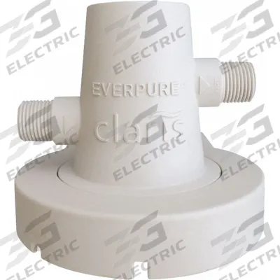 EVERPURE Water Filter Head: 3/8 in, NPT, 5 1/4 in Overall Ht - Appliance Water Filter Heads