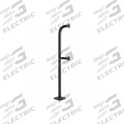 PEDESTAL PRO Dual Height Truck Pedestal: 74 in Overall Ht, Black, Pedestal, 12 in x 8 in - Pedestals for Gate Operators
