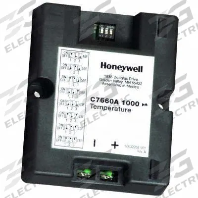 Honeywell Temperature Sensor: 21.6V DC, Duct Mount Mount - Temperature & Enthalpy Sensors for Economizers