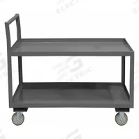 APPROVED VENDOR Utility Cart: 1,200 lb, 66 in L x 31 in W x 36 in H Overall Dim, 2 Shelves, Raised (MPN LDO-3060-2-ALU-95). Key specifications — Caster/Wheel Configuration: (2) Swivel; Brand: APPROVED VENDOR; Caster Wheel/Tread Material: Polyurethane.