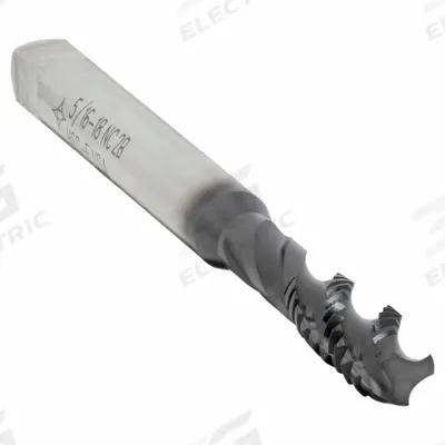 CLEVELAND Spiral Flute Tap: 5/16"-18 UNC, 2B, 3 Flute, Semi-Bottoming Chamfer (MPN C98016) - Spiral-Flute Taps for Steel & Stainless Steel