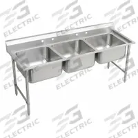ELKAY Scullery Sink: 3 Bowls, 42 1/4 in Overall Ht, 85 1/2 in Overall Lg, 29 3/4 in Overall Wd (MPN RNSF83724). Key specifications — Brand: ELKAY.