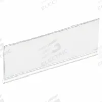 TRI-DEX Label Holder: 3 in x 1 1/4 in, Clear, Slide-In, 25 Label Holders, Snap-On, Plastic, 25 PK (MPN TR-1253). Key specifications — Color: Clear; Label Attachment Type: Slide-In; Finish: Smooth; Mounting Type: Snap-On; Material: Plastic; Brand: TRI-DEX.