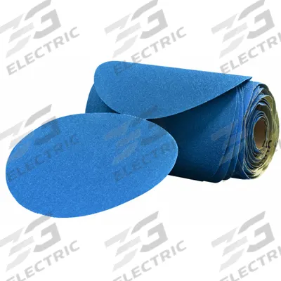 STICKIT Blue Abrasive Disc Roll: 6 in Dia, Non-Vacuum, Ceramic, 40 Grit, B/C Wt Paper - Cool-Cutting Paint-Preparation & Coating-Removal Discs for All Surfaces