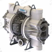 SANDPIPER Air Operated Double Diaphragm Pump: Polypropylene Body, 2 in, NPT Connection, 170 gpm (MPN SPB20FPPV0SS000NR1). Key specifications — Brand: SANDPIPER; Seat Material: SS; Check Valve Material: 316 SS.
