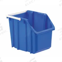 LEWISBINS Stacking and Nesting Tote: 11 5/8 in x 14 7/8 in x 12 1/2 in, Blue, 40 lb Load Capacity (MPN NPL215 Blue). Key specifications — Brand: LEWISBINS; % Recycled Content: 0%.