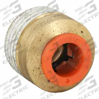 SMC Push-Fit Adapter Fitting: 3/8 in OD x 1/2 in Pipe Size, Push-to-Connect x MNPT, Brass, White (MPN KQ2S11-37AS). Key specifications — Brand: SMC; Thread Size A: 1/2".