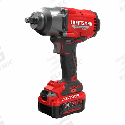 CRAFTSMAN Impact Wrench Kit: 1/2 in Drive Size, 700 ft-lb Fastening Torque, Brushless - Craftsman Cordless Impact Wrenches