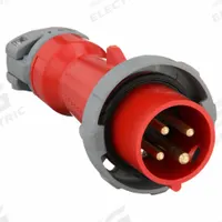 HUBBELL Pin and Sleeve Plug: Red, 480V AC, Three Phase, 20 A, 3 Pole, 4 Wire, IEC Grounding (MPN HBL420P7W). Key specifications — Brand: HUBBELL.