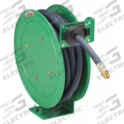 SPEEDAIRE Spring Return Hose Reel: 35 ft (1/2 in I.D.), 1/2 in MNPT, 300 psi Max Op Pressure - Standard Air or Water Spring-Return Hose Reels