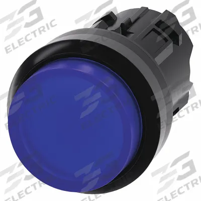 Siemens Extended Push Button: Blue, 22 mm Mounting Size, Non-Metallic - Illuminated Extended-Length Push-Button Operators