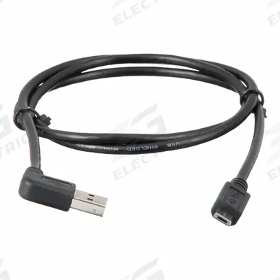 TRIPP LITE Right Angle USB Cable: Type A End 1, Micro B End 2, Black - Right Angle USB Cables