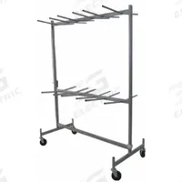 DAYTON Chair Cart: 800 lb, 63 in L x 31 5/8 in W x 84 in H, For 72 Chairs, (4) Swivel, Powder Coated (MPN 30F017). Key specifications — Frame Color: Gray; Brand: DAYTON; Caster/Wheel Configuration: (4) Swivel.
