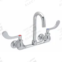 ZURN Gooseneck Service Sink Faucet: Wall, Centerset, Brass, Chrome, 2.2 gpm Flow Rate, Gooseneck (MPN Z842A4-XL). Key specifications — Color/Finish: Chrome; Series: AquaSpec®.