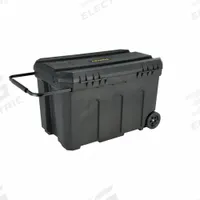 STANLEY Rolling Tool Box: 22 3/16 in W 37 1/2 in D 23 1/4 in H, Foam, Black, Hinged Lid (MPN 037025H). Key specifications — attr1116905: Black; attr1116917: Hinged; attr1116946: STANLEY; attr1116904: Security Bar.