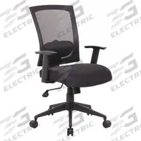 BOSS Office Chair: Ht, Black, Fabric & Mesh Material, 21 in Back Ht, 19 in Seat Wd, 19 in Seat Dp (MPN B6706-BK). Key specifications — attr982877: Black; attr982913: Yes; attr982865: Black; attr982870: BOSS; attr982901: Black.