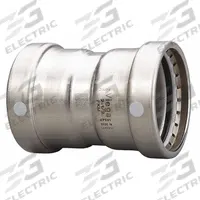VIEGA PROPRESS Crimp Coupling Fitting: 4 in CTS x 4 in CTS Size, Straight, Press-fit x Press-fit (MPN 85307). Key specifications — Brand: VIEGA PROPRESS.