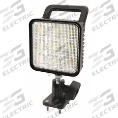 ECCO Vehicle Work Light: Square, Flood, LED, Pedestal, Pigtail, Universal, Surface Mount, Black (MPN EW2451). Key specifications — Housing Color: Black; Brand: ECCO; Electrical Connection: Pigtail; Installation Type: Permanent.