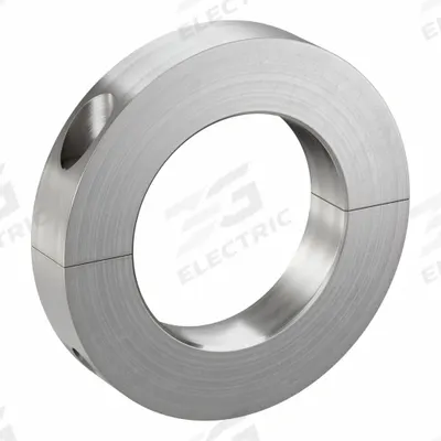 CLIMAX METAL PRODUCTS Shaft Collar: 2-Piece, Inch, Round, Clamp-On, 2 1/8 in Bore Dia - Stainless Steel Recessed-Screw Shaft Collars