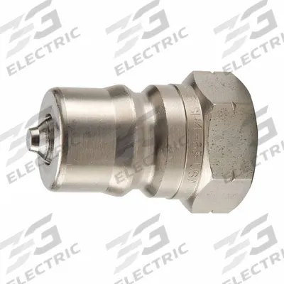 PARKER Nipple: 1/4 in Coupling Size, 303 Stainless Steel, 3 g/min Max. Flow Rate - ISO B Series Hydraulic Quick-Connect Coupling Plugs