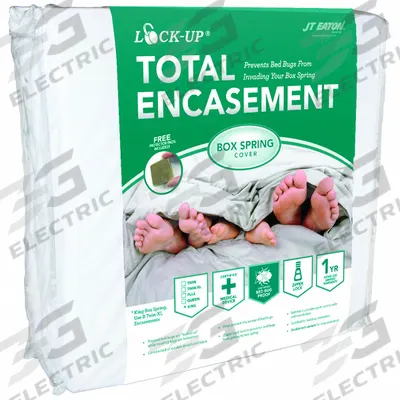 LOCKUP Mattress/Box Spring Protector: Queen, 80 in Overall Lg, 60 in Overall Wd - Box Spring Encasements