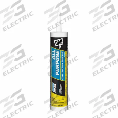 DAP Construction Adhesive: All Purpose, 10.3 fl oz, Cartridge, White - General Purpose Construction Adhesives