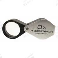 ESCHENBACH OPTIK GMBH Metal Precision Folding Magnifier: 8X, 1.67 in Focal Distance, 23 mm Lens Dia (MPN 1176-8). Key specifications — attr1183285: 1.67 in; attr1183286: 23 mm; attr1183287: 36D; attr1183296: ESCHENBACH OPTIK GMBH; attr1183291: Metal Precision Folding Magnifier.