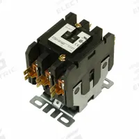 EATON Definite Purpose Magnetic Contactor: 3 Poles, 24V AC, 60 A, Non-Reversing (MPN C25FNF360T). Key specifications — Brand: EATON; Coil Voltage: 24V AC; Contactor Style: HVACR Definite Purpose Contactor; Frame Size: F; Terminal Connection Type: Quick-Disconnect Terminals; Maximum Voltage Rating: 690V AC; Series: C25 Series; Phase: Three.