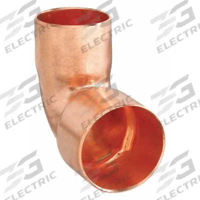 NIBCO Sweat Fitting Elbow: 3/4 in CTS x 1/2 in CTS, Cup x FTG, Wrot Copper (MPN 607R 3/4x1/2) - Wrot Copper Tube Fittings