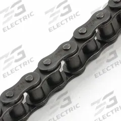 TRITAN Roller Chain: Single Strand, 25, 1/4 in Pitch, Steel, 100 ft Overall Lg, Riveted Pin, Steel (MPN 25-1R X 100FT). Key specifications — Brand: TRITAN.
