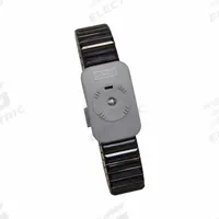 SCS Dual-Wire Metal Wristband: Metal, Black/Silver, 7.75 in Strap Lg - Max, 2 Strap Conductors, 2386. Key specifications — Strap Color: Black/Silver; Brand: SCS.
