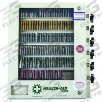 SYNERGY Medicine Vending Machine: 29 1/2 in Overall Ht, 21 in Overall Wd, 6 Selections, Tokens (MPN HA6-T). Key specifications — Material: Steel; Payment Configuration: Tokens; Brand: SYNERGY; Manufacturer Part Number: HA6-T.