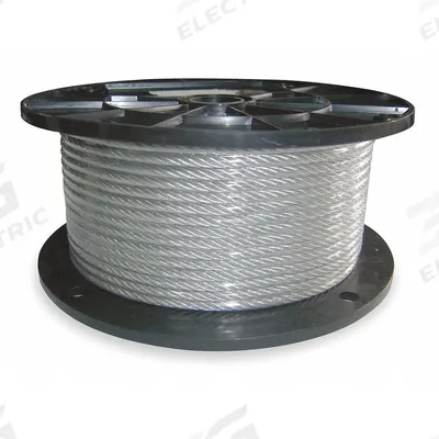 APPROVED VENDOR Wire Rope: Galvanized Steel, 7 x 7, 1,220 lb Working Load Limit - Galvanized-Steel Wire Rope