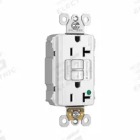 PASS & SEYMOUR Plugtail Duplex Receptacle: Hospital Grade, Duplex, 5-20R, White, GFCI, 125V AC, 20 A (MPN PT2097HGNTLTRW). Key specifications — attr1367147: PASS & SEYMOUR.