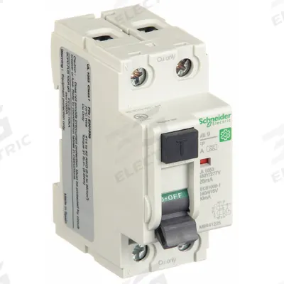 IEC Supplementary Protector: 25 A Amps, 277V AC, 26 mA Rated Residual Current - UL1053 DIN Rail-Mount Ground Fault Protectors