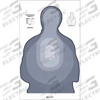 ACTION TARGET Shooting Range Targets: Paper, Silhouette Target, 3 1/3 ft Ht, 25 in Wd, Blue, 100 PK (MPN LTR-IIFLC-100). Key specifications — Color: Blue; Target Style: Silhouette; Target Grouping: Government and Agency; Material: Paper; Brand: ACTION TARGET.