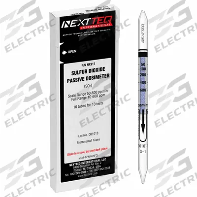 NEXTTEQ Single-Gas Detection Tube: SO2, Dosimeter Tube, Sulfur Dioxide ( SO2 ) - Gas Detection Tubes For Use In NEXTTEQ NX-1000 Pumps